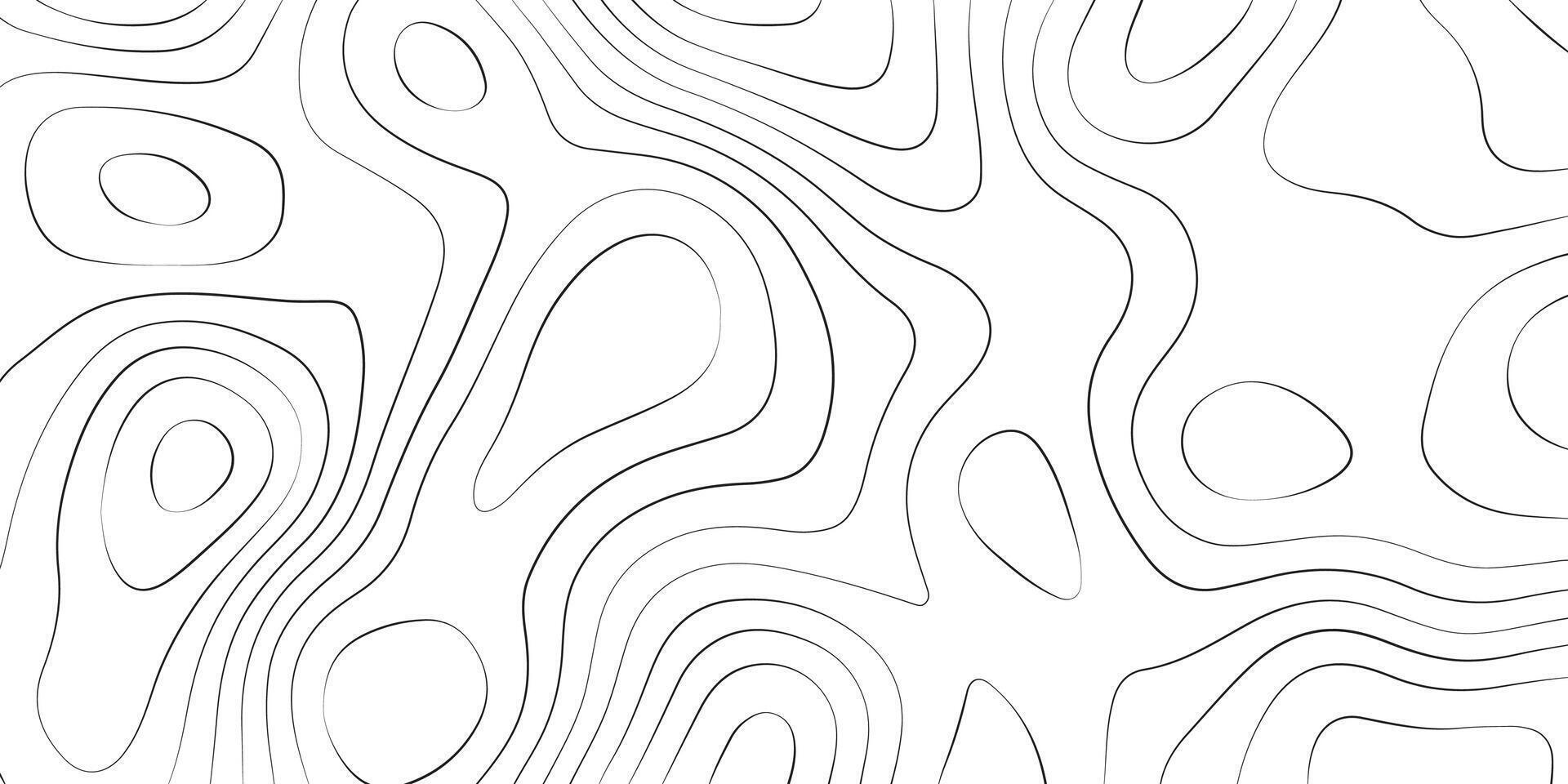 Topographic map seamless pattern. Abstract topography background. Abstract topographic background. Black and white background. vector