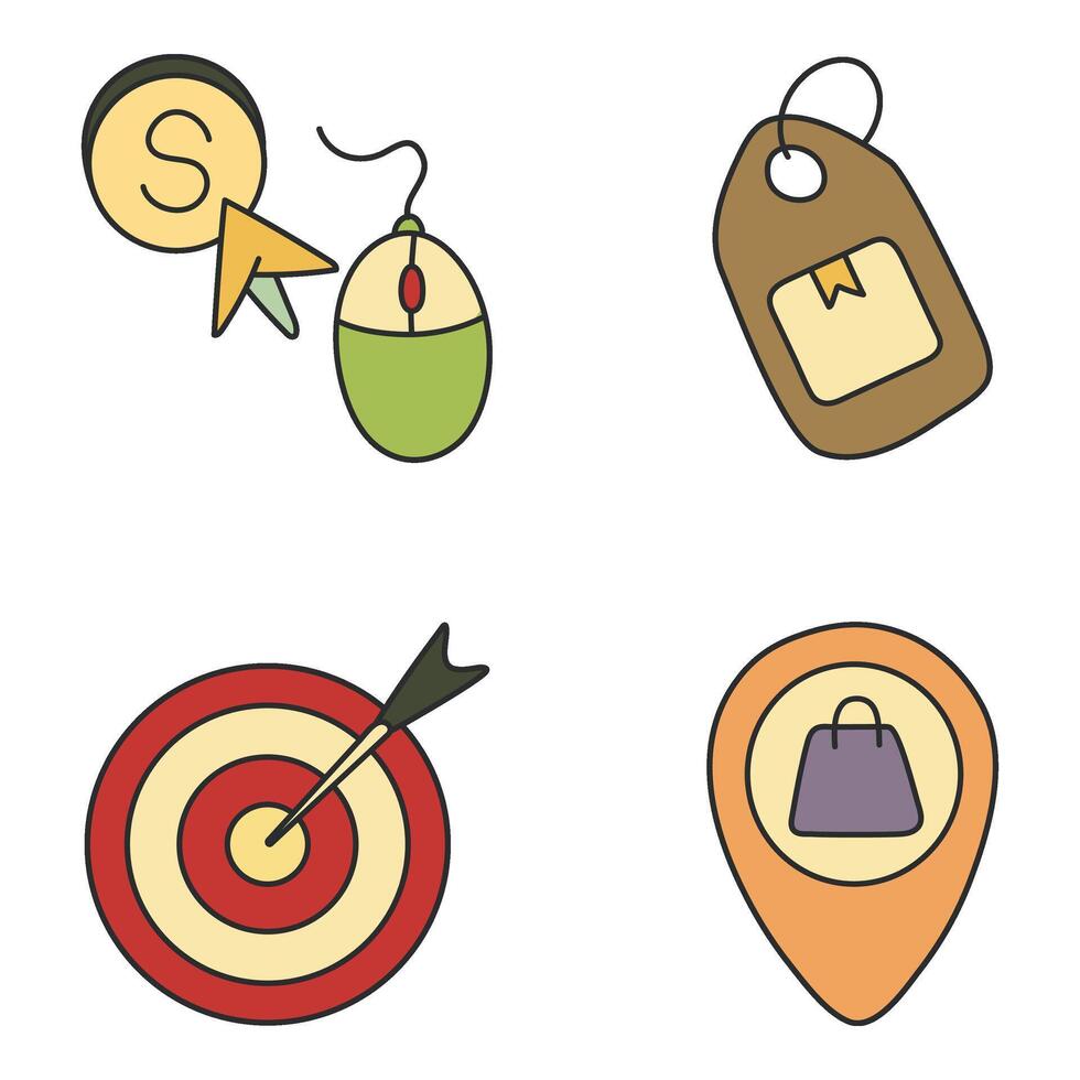Pack of Ecommerce Flat Icon vector