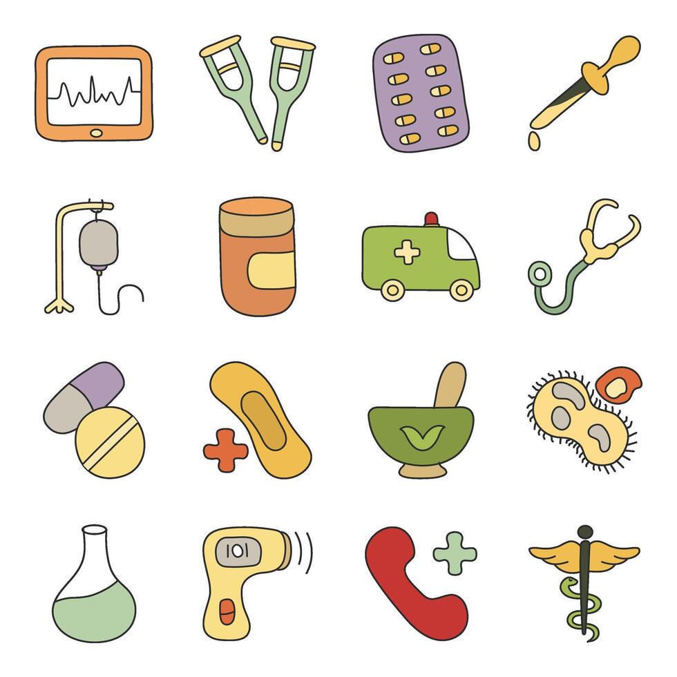 Set of Medical Flat Icons vector