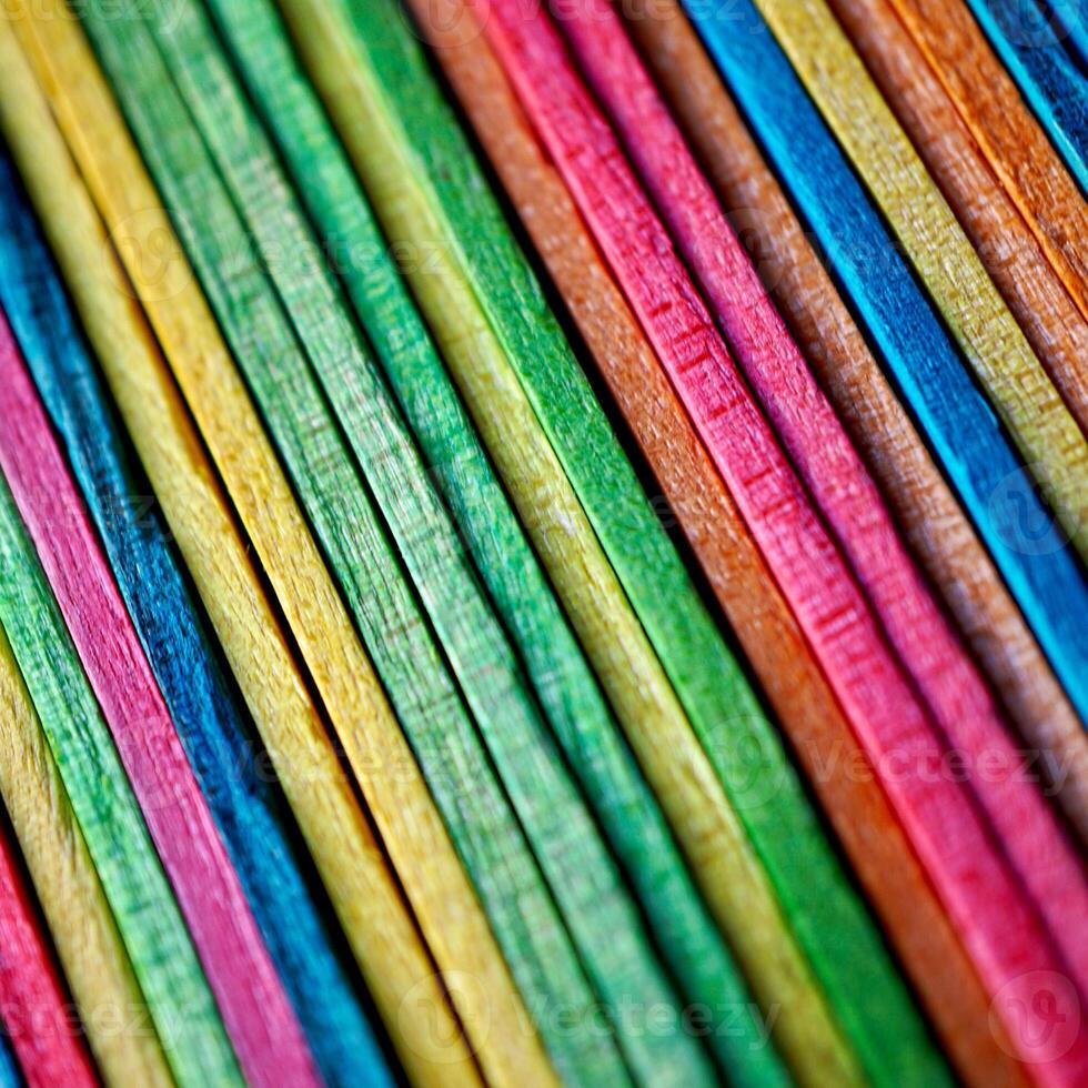 multi de colores de madera arte palos, vistoso antecedentes foto