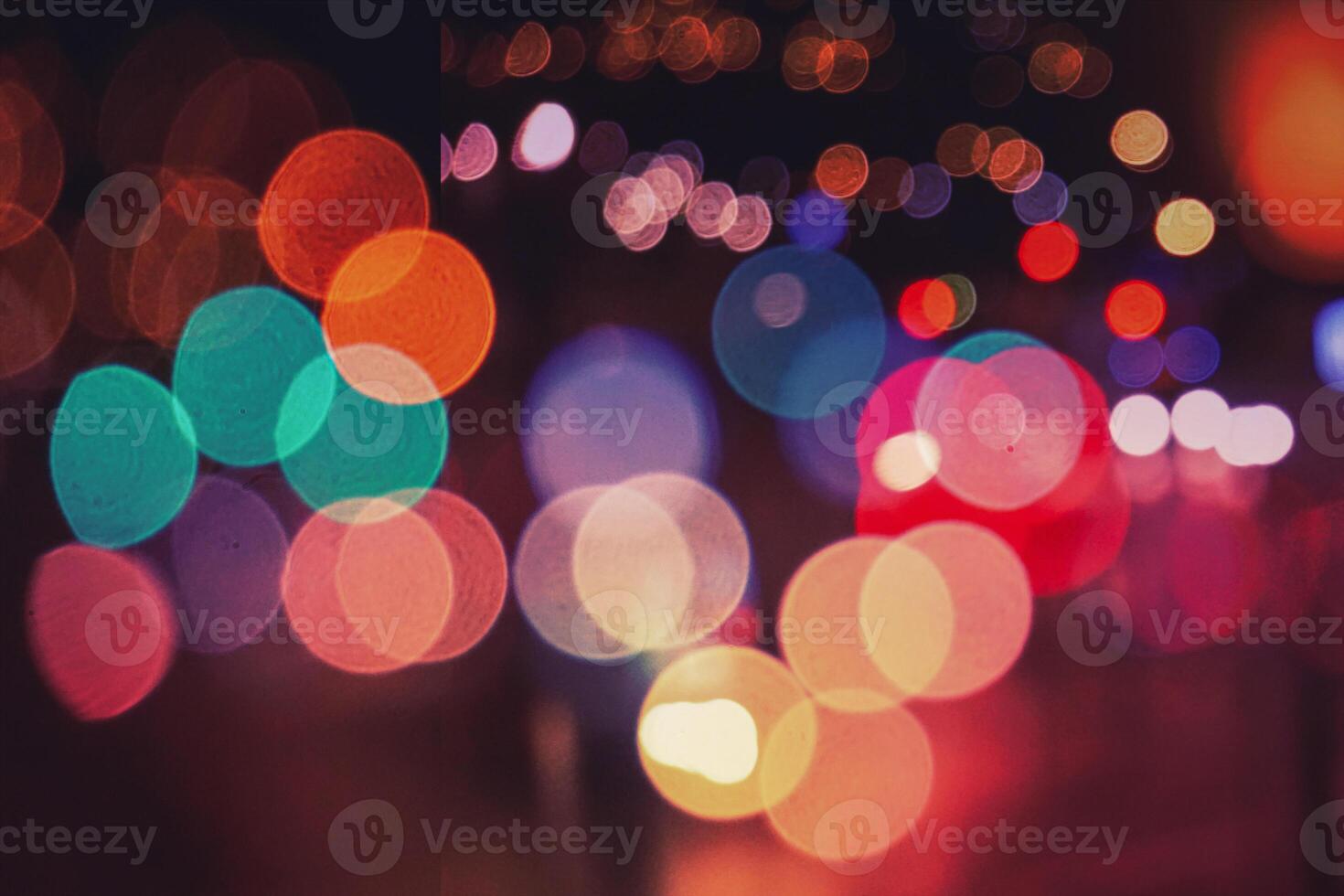 multi colored street lights at night in the city photo