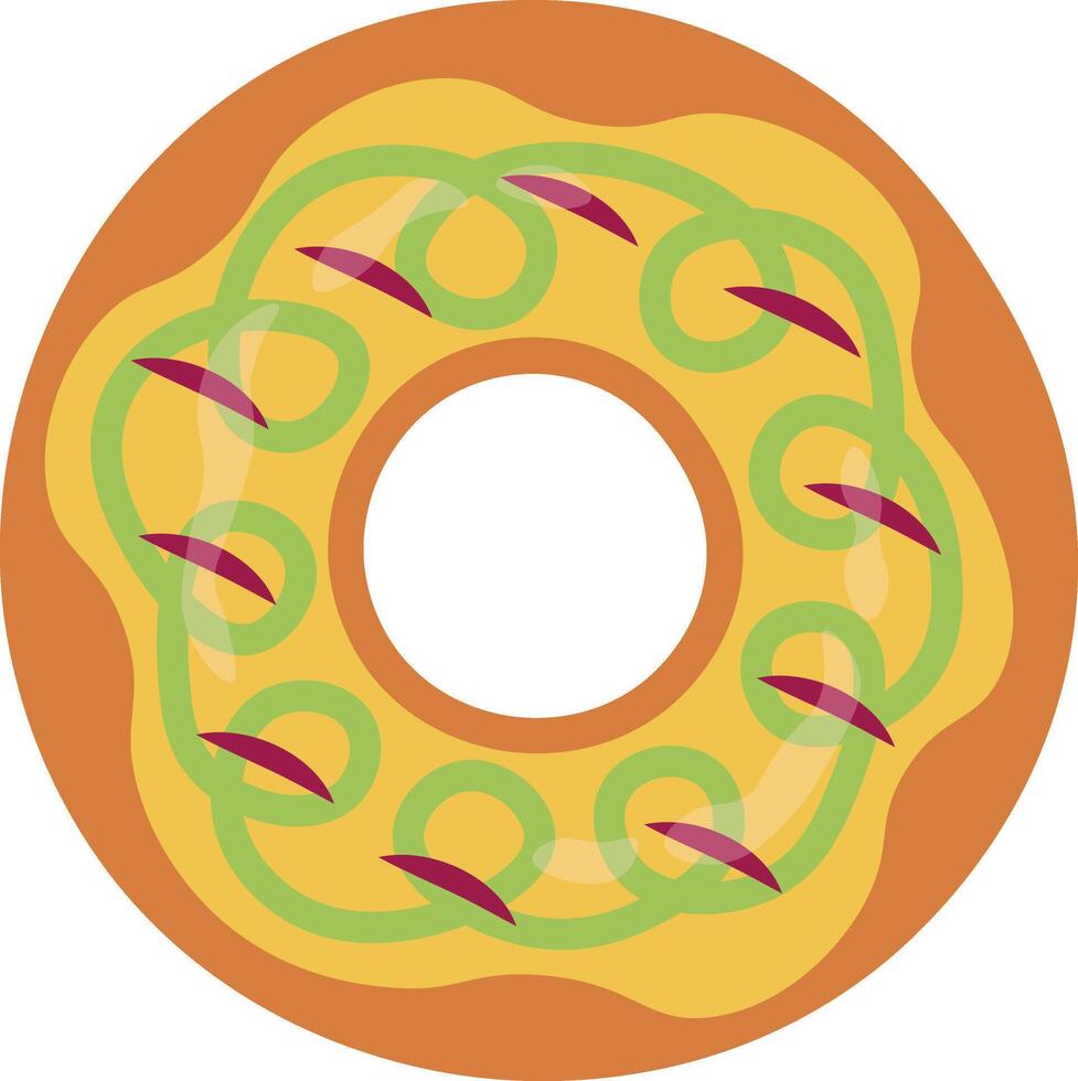 Sweet Donuts Illustration with Cartoon Design. Delicious Dessert vector