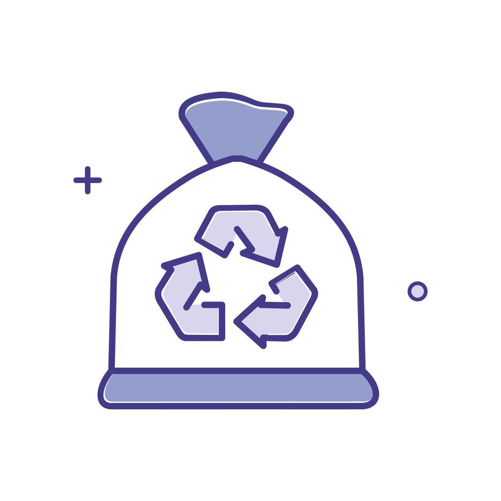 Waste Recycling Icon Showcasing the process of reusing and transforming waste materials into valuable resources. vector