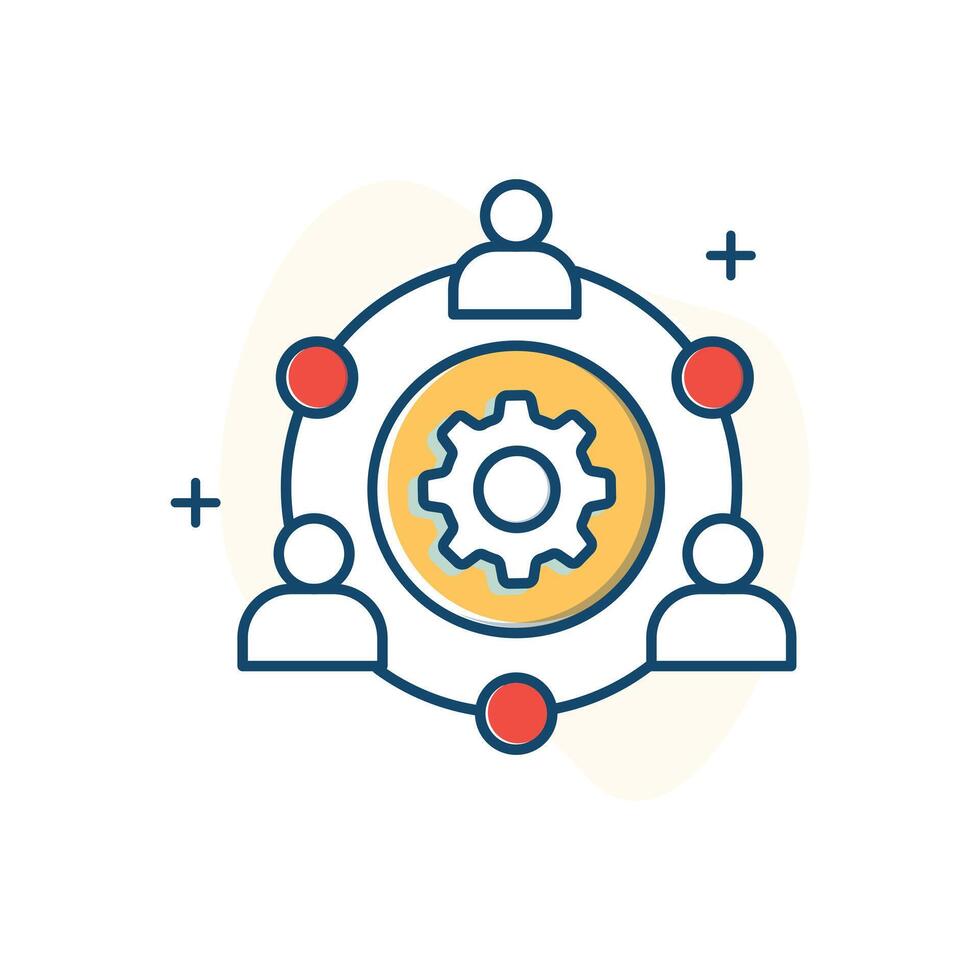 Managing Suppliers Icon Design vector