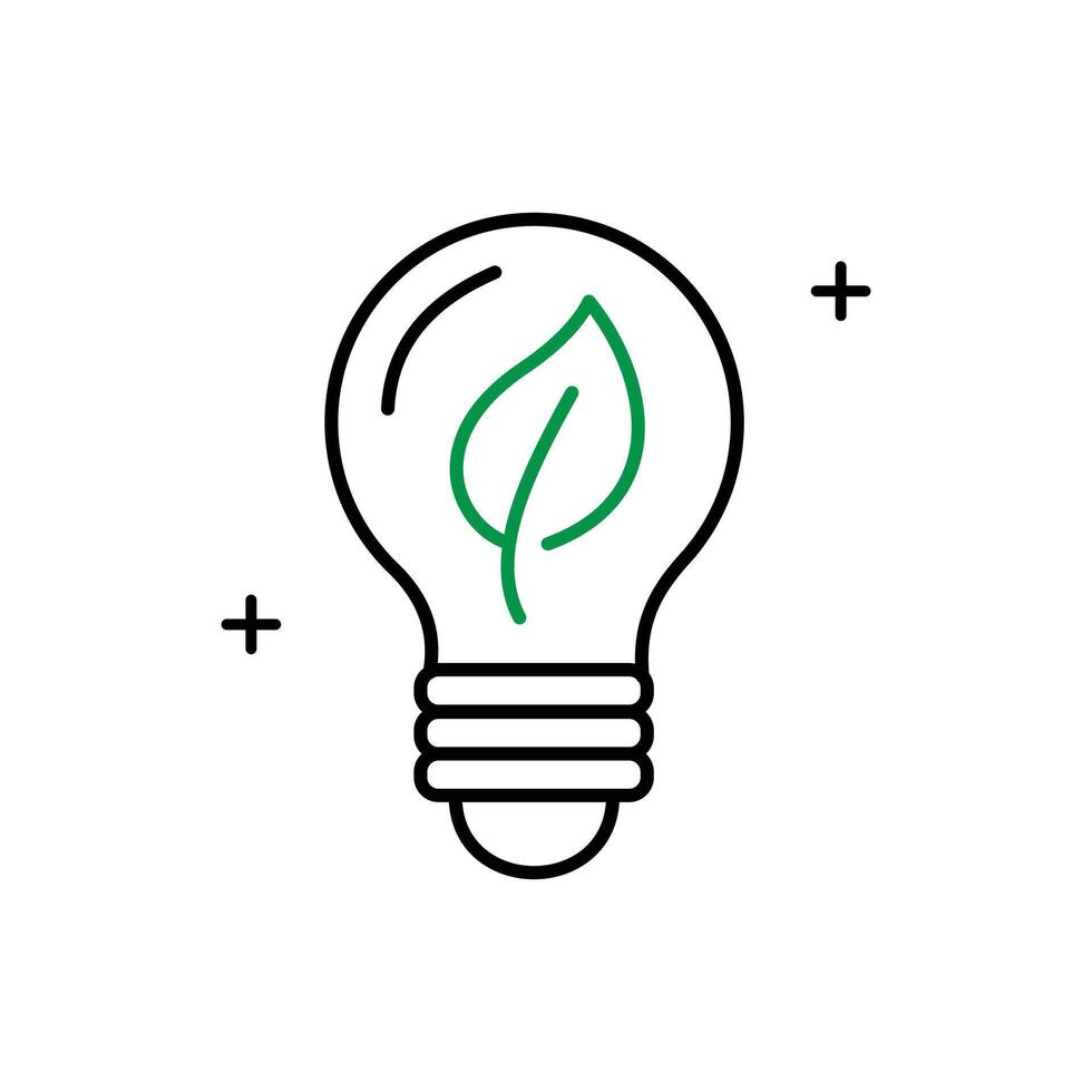 Green Thinking Icon Innovative concept illustrating eco-friendly and sustainable practices vector