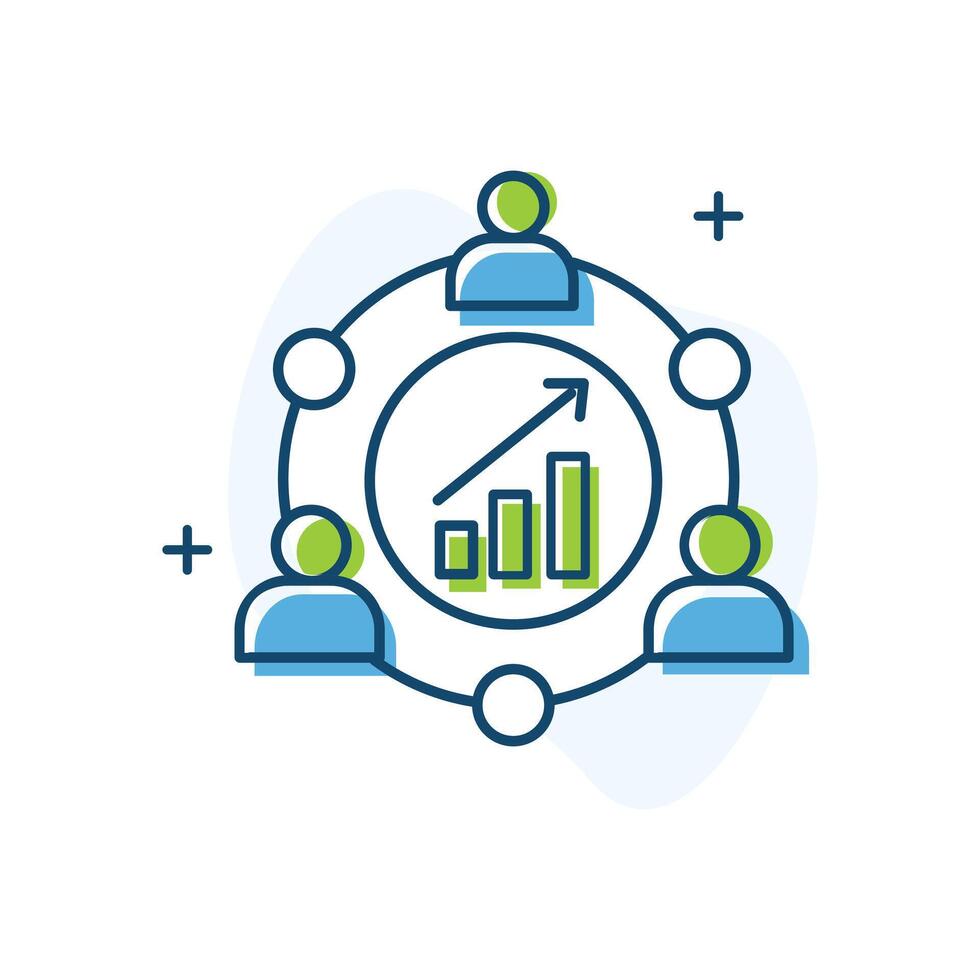 Managing Supplier Selection Icon Design vector
