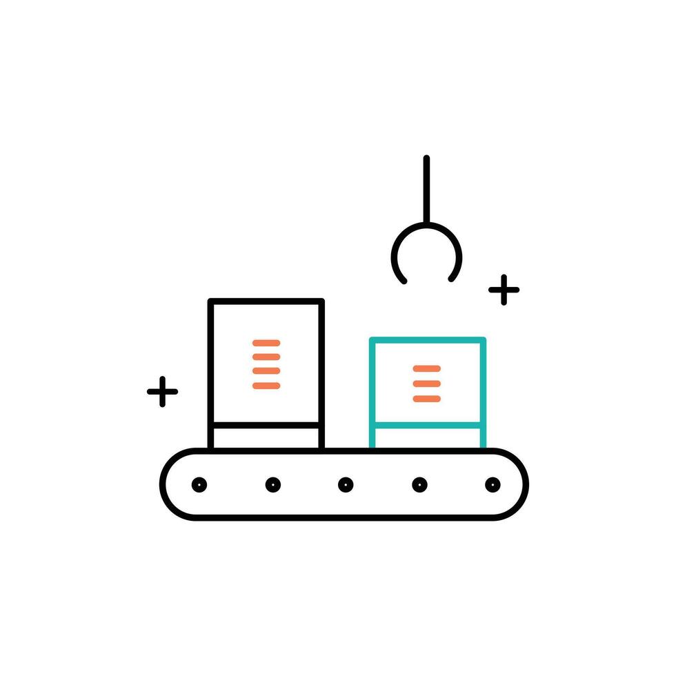 Automated Logistics Creation Icon Design vector