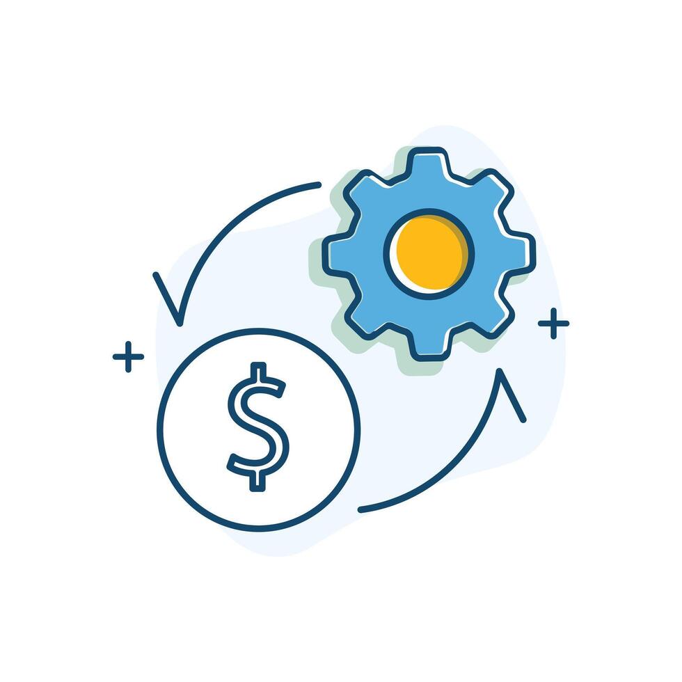 Financial Optimization Icon Design vector