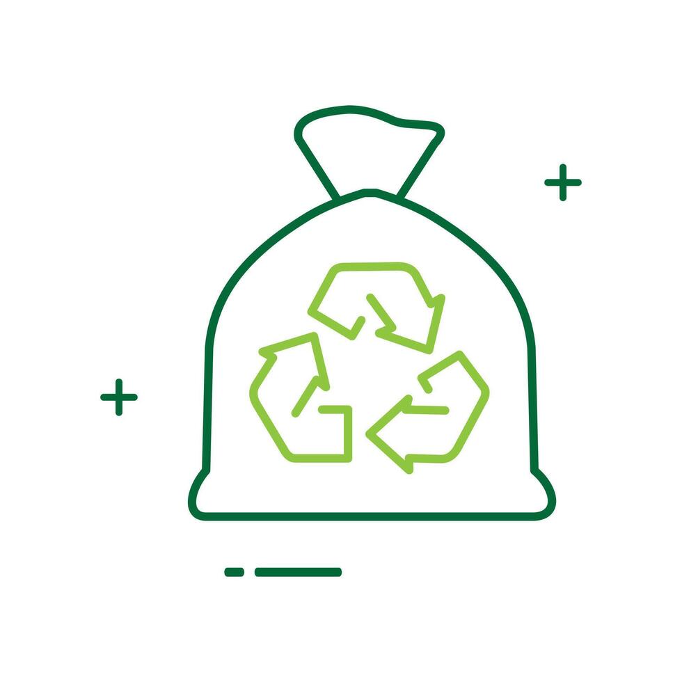Waste Recycling Icon Showcasing the process of reusing and transforming waste materials into valuable resources. vector