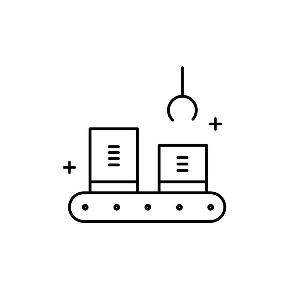 Automated Logistics Creation Icon Design vector