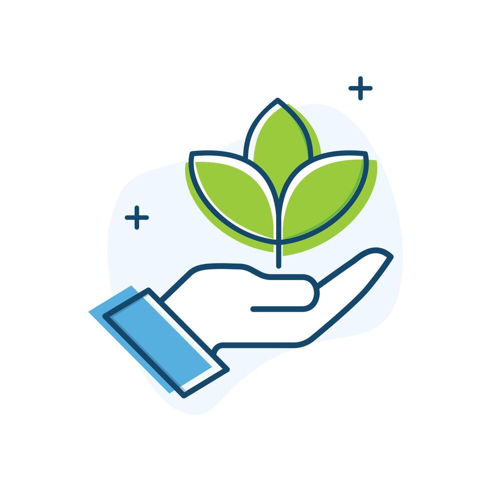 Focusing on Sustainability Icon Design vector