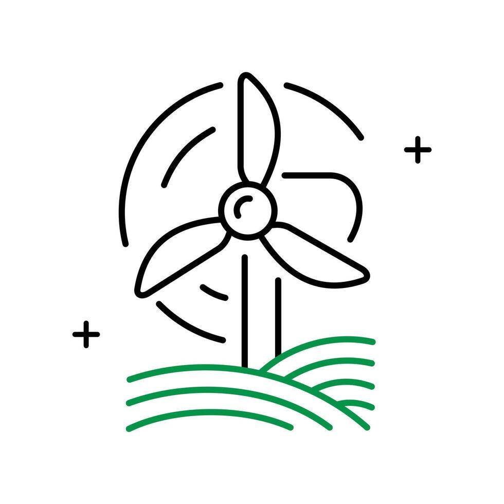 Clean Energy Icon Illustrating innovative technologies and practices for sustainable and renewable energy production. vector