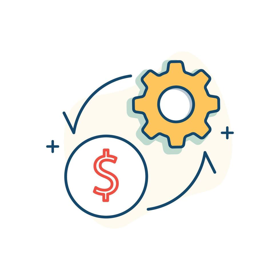 Financial Optimization Icon Design vector