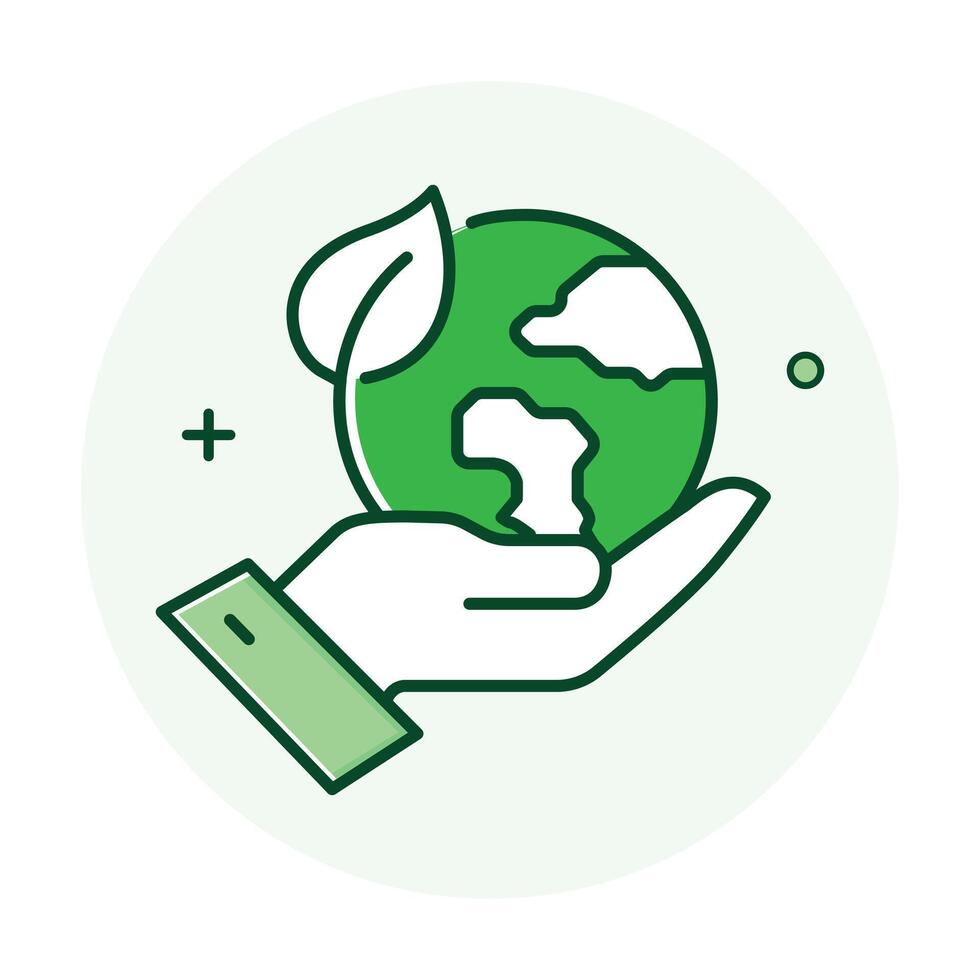 Planet Conservation Icon Design vector