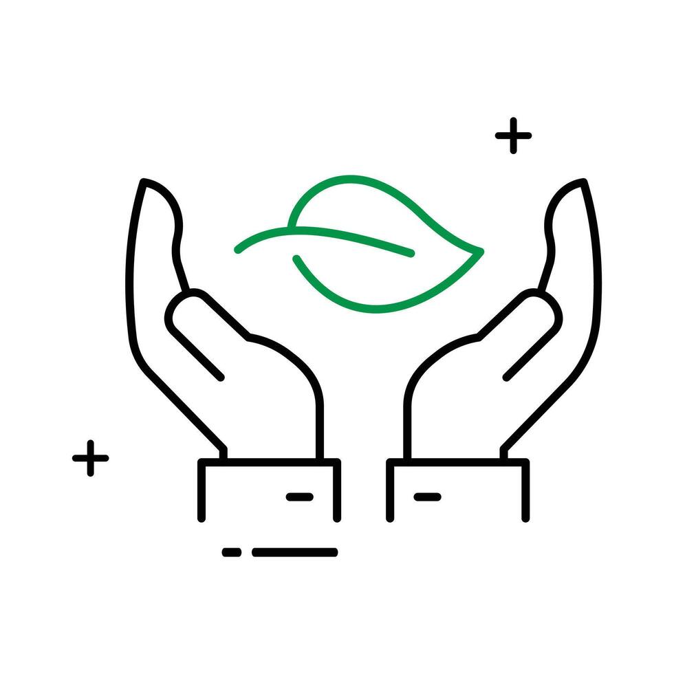 Eco Friendly Icon An exploration of environmentally conscious practices and products promoting sustainability vector