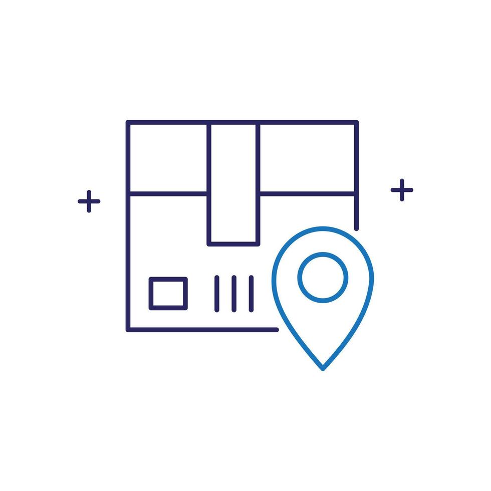 Route Optimization Icon Design vector