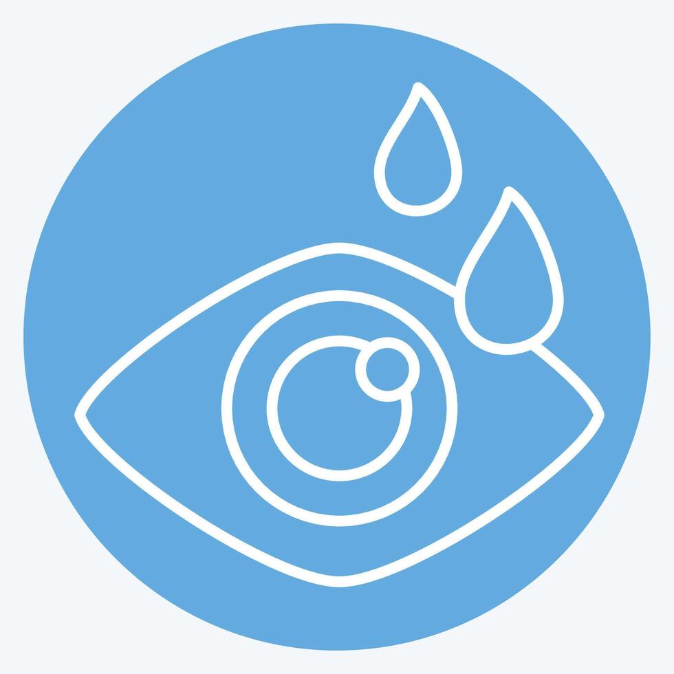 Icon Optometry. related to Medical Specialties symbol. blue eyes style. simple design illustration vector