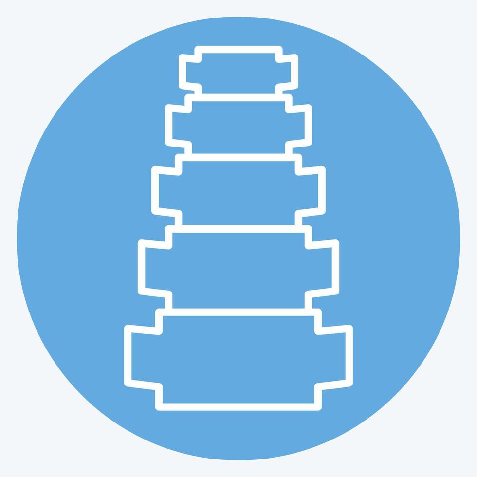 Icon Chiropractic. related to Medical Specialties symbol. blue eyes style. simple design illustration vector