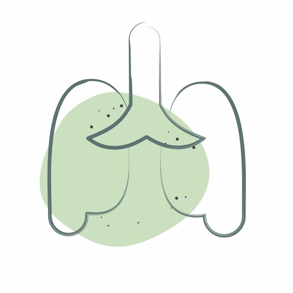 Icon Pulmonology. related to Medical Specialties symbol. Color Spot Style. simple design illustration vector