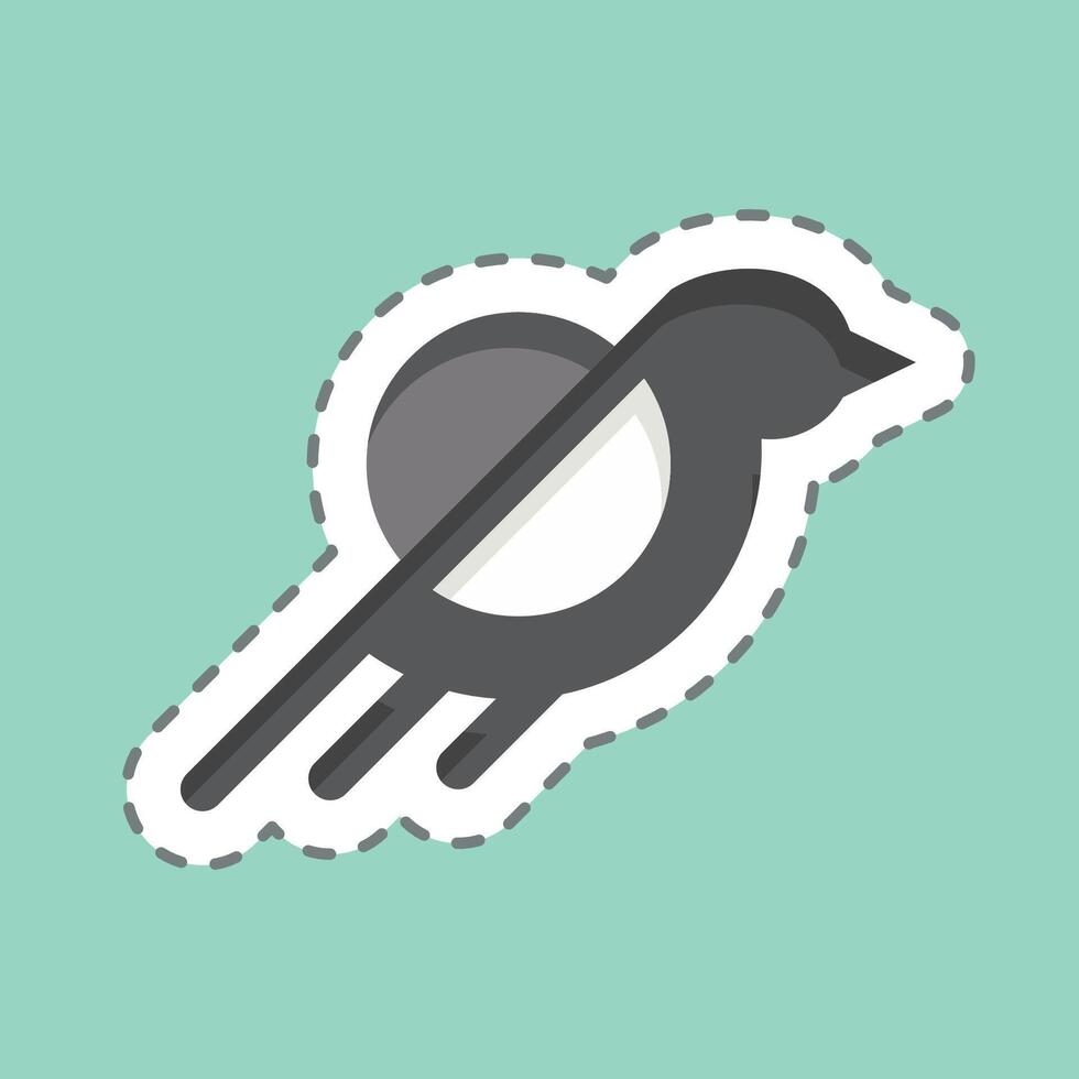 Sticker line cut Environmental Awareness. related to Recycling symbol. simple design illustration vector