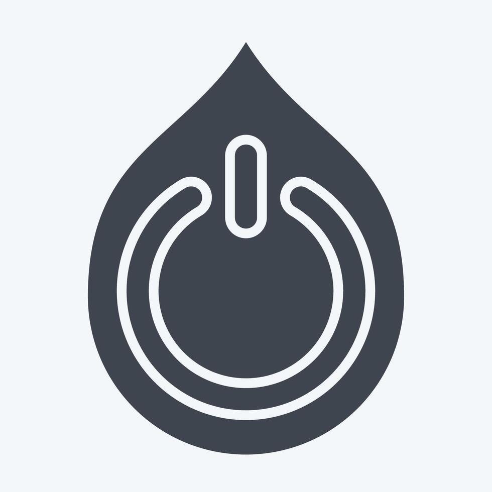 Icon Energy Compsumption. related to Recycling symbol. glyph style. simple design illustration vector