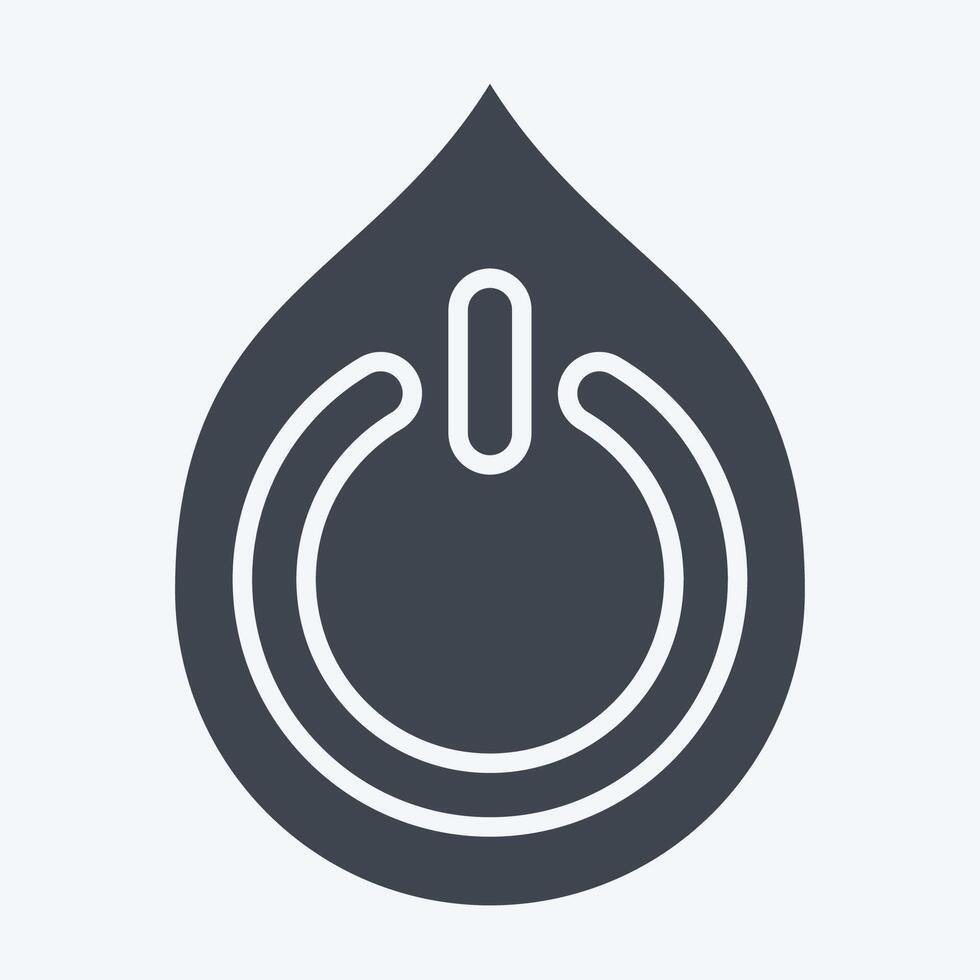 Icon Energy Compsumption. related to Recycling symbol. glyph style. simple design illustration vector