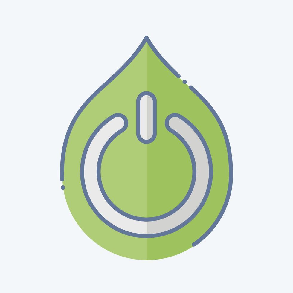 Icon Energy Compsumption. related to Recycling symbol. doodle style. simple design illustration vector