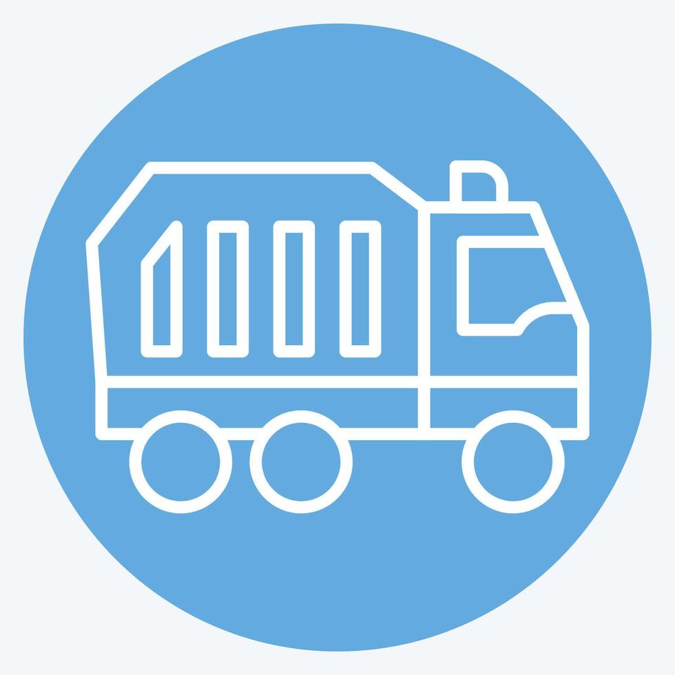 Icon Waste Management. related to Recycling symbol. blue eyes style. simple design illustration vector