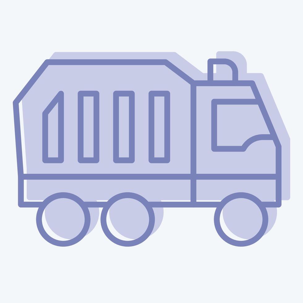 Icon Waste Management. related to Recycling symbol. two tone style. simple design illustration vector