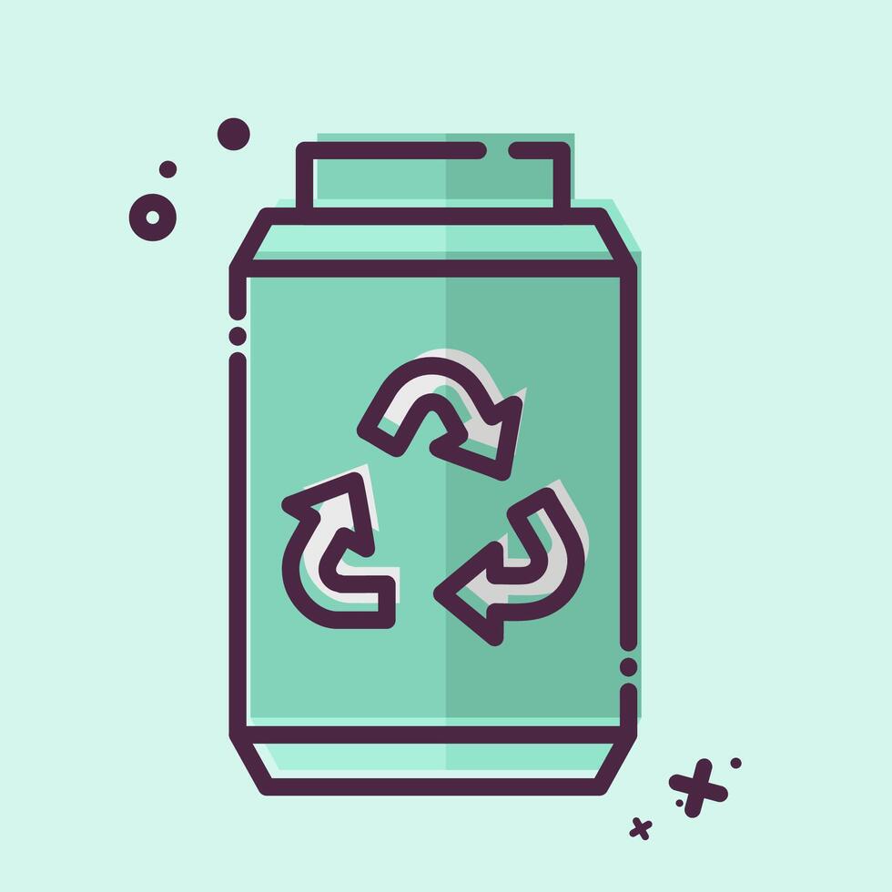 Icon Metal. related to Recycling symbol. MBE style. simple design illustration vector