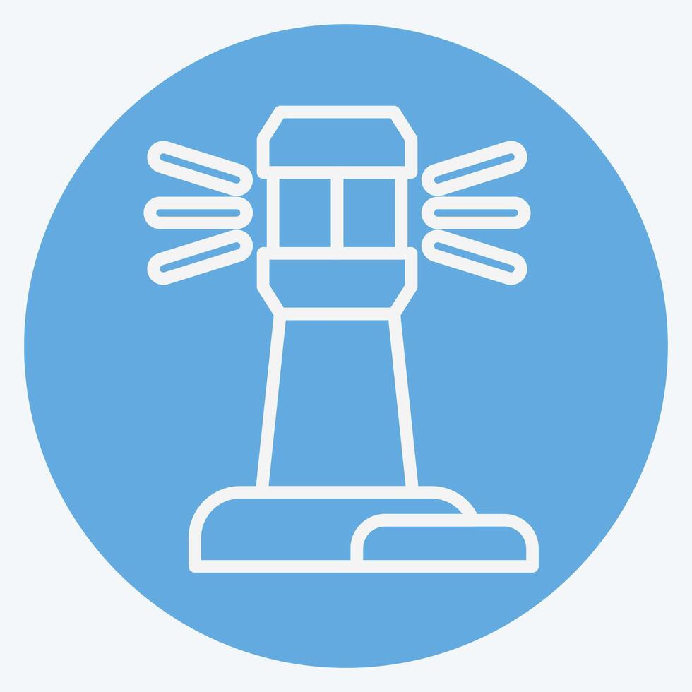Icon Light House. related to Navigation symbol. blue eyes style. simple design illustration vector