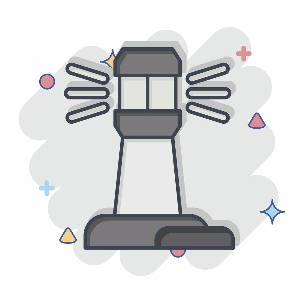Icon Light House. related to Navigation symbol. comic style. simple design illustration vector
