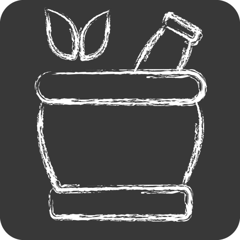 Icon Naturopathy. related to Medical Specialties symbol. chalk Style. simple design illustration vector