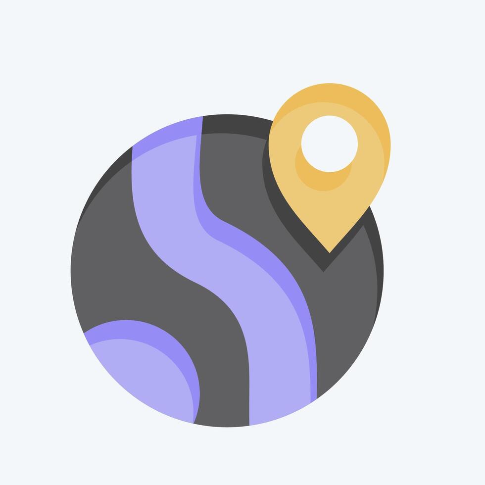 Icon Geo Location. related to Navigation symbol. flat style. simple design illustration vector