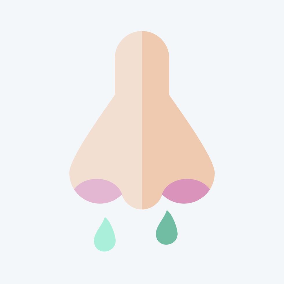 Icon Rhinology. related to Medical Specialties symbol. flat style. simple design illustration vector