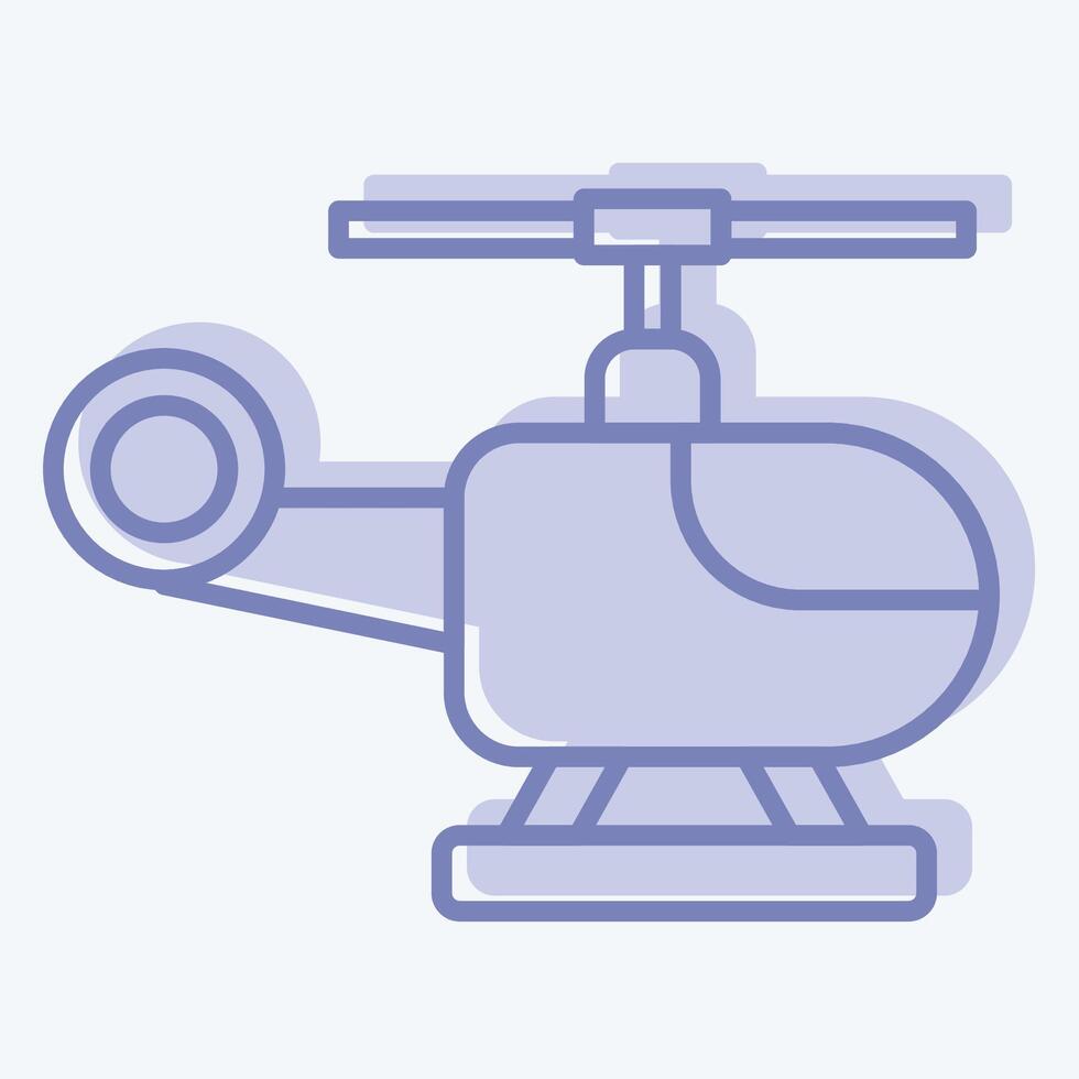 Icon Helicopter. related to Navigation symbol. two tone style. simple design illustration vector