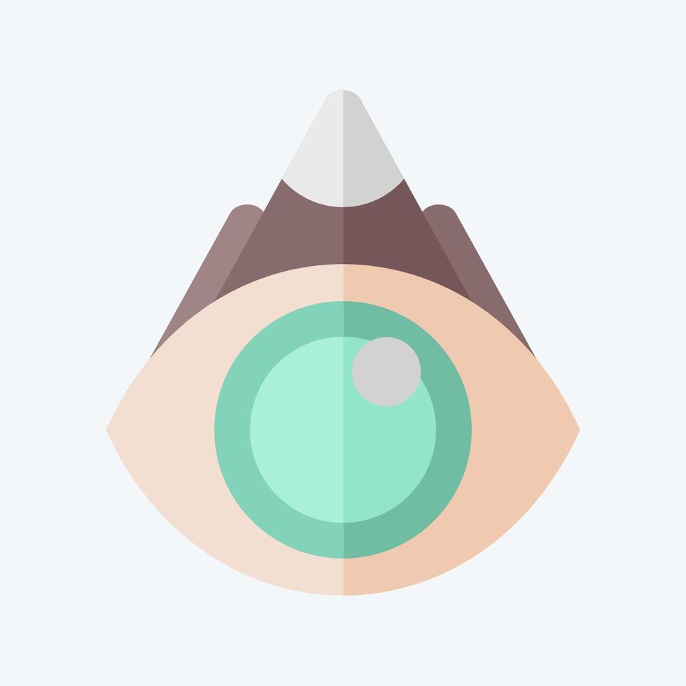 Icon View Point. related to Navigation symbol. flat style. simple design illustration vector
