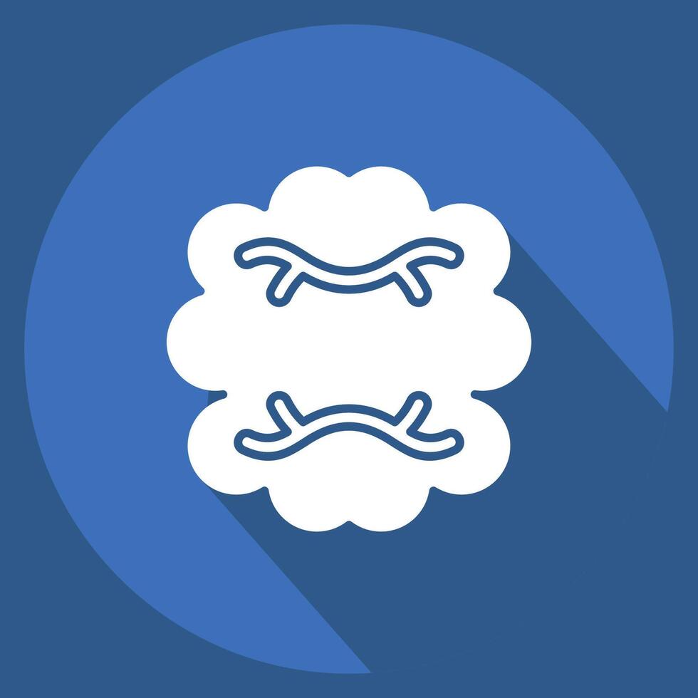 Icon Human Brain. related to Medical Specialties symbol. long shadow style. simple design illustration vector