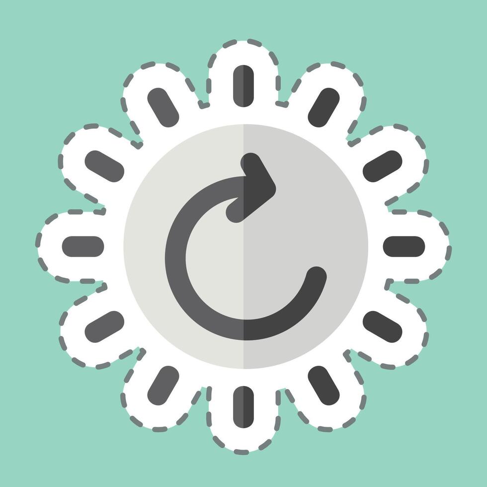 Sticker line cut Energy Development. related to Recycling symbol. simple design illustration vector
