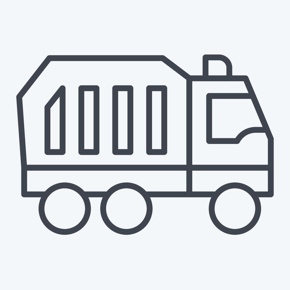 Icon Waste Management. related to Recycling symbol. line style. simple design illustration vector