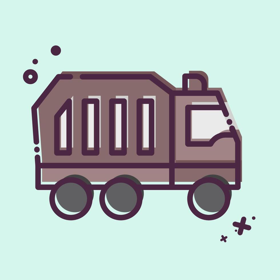 Icon Waste Management. related to Recycling symbol. MBE style. simple design illustration vector