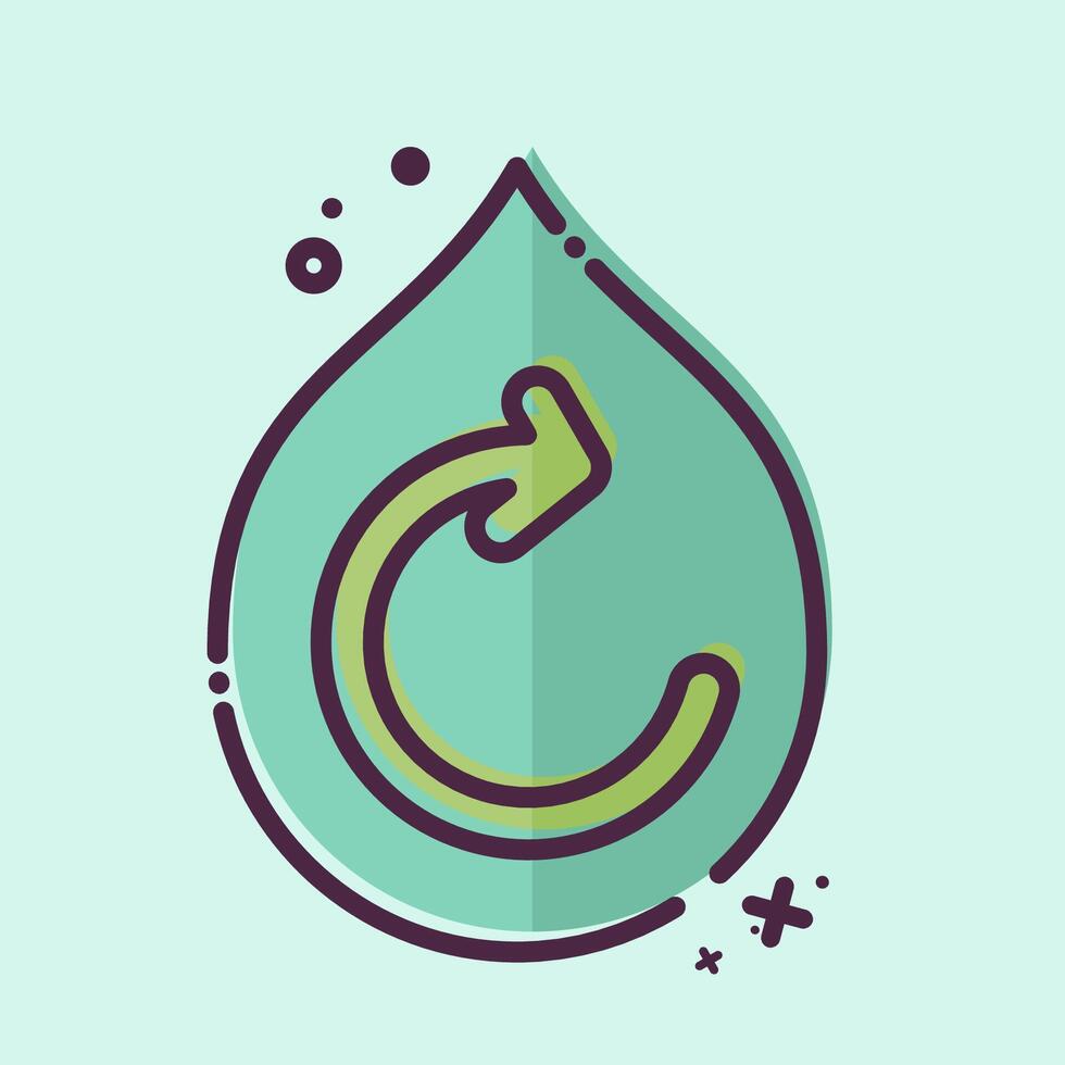 Icon Eco Fuel. related to Recycling symbol. MBE style. simple design illustration vector