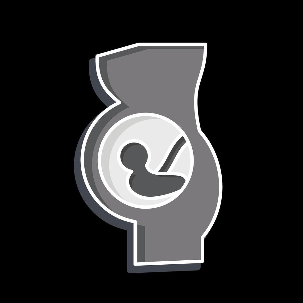 Icon Pregnancy. related to Medical Specialties symbol. glossy style. simple design illustration vector