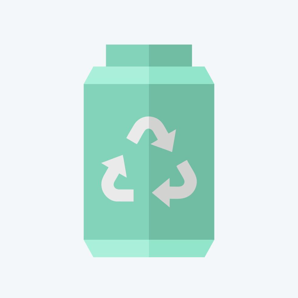 Icon Metal. related to Recycling symbol. flat style. simple design illustration vector