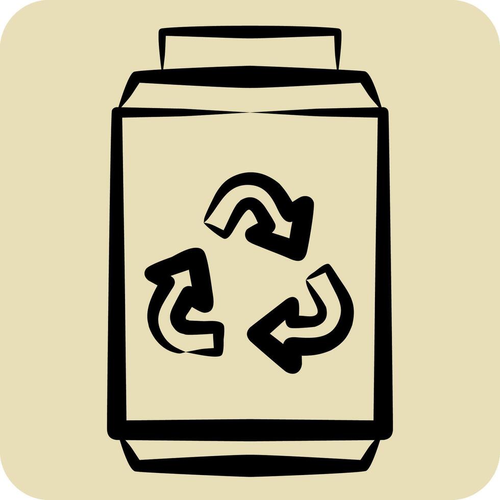 icono metal. relacionado a reciclaje símbolo. mano dibujado estilo. sencillo diseño ilustración vector
