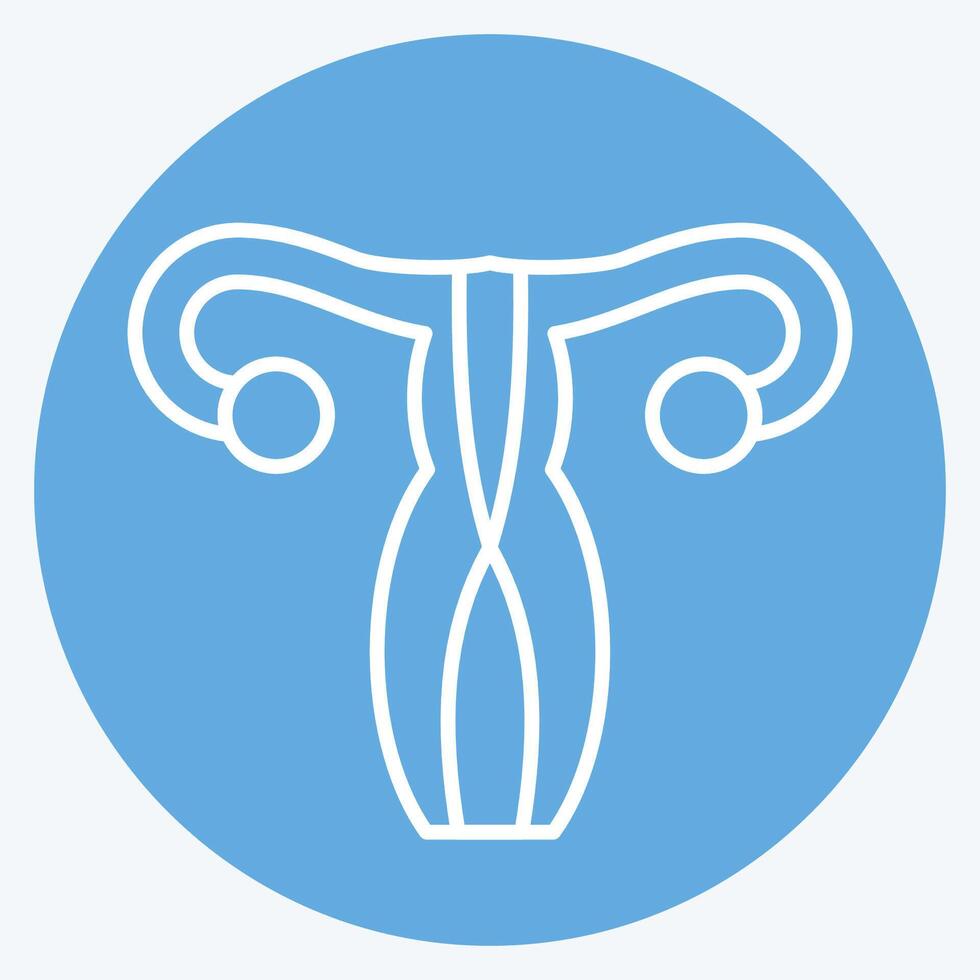Icon Gynecology. related to Medical Specialties symbol. blue eyes style. simple design illustration vector