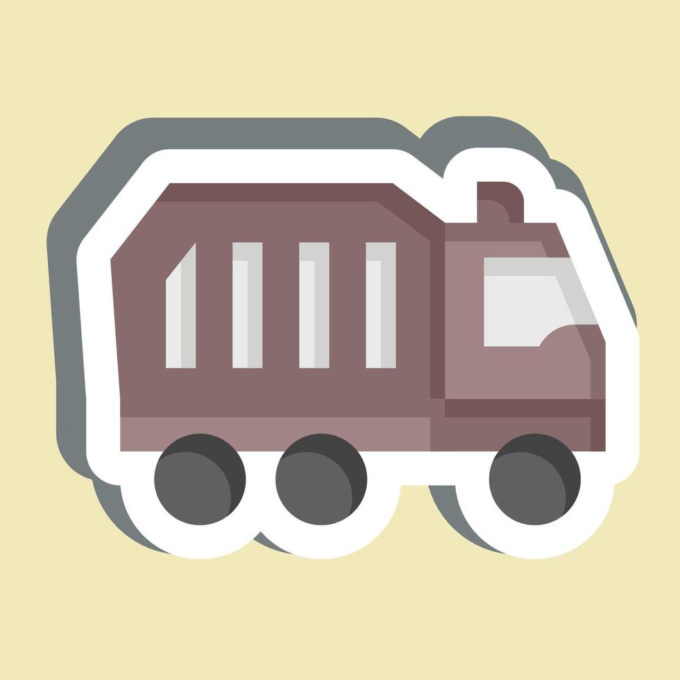 Sticker Waste Management. related to Recycling symbol. simple design illustration vector