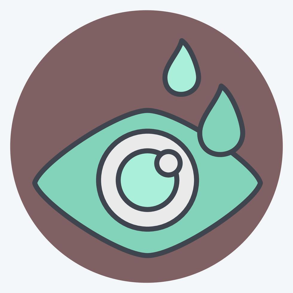 icono optometría. relacionado a médico especialidades símbolo. color compañero estilo. sencillo diseño ilustración vector