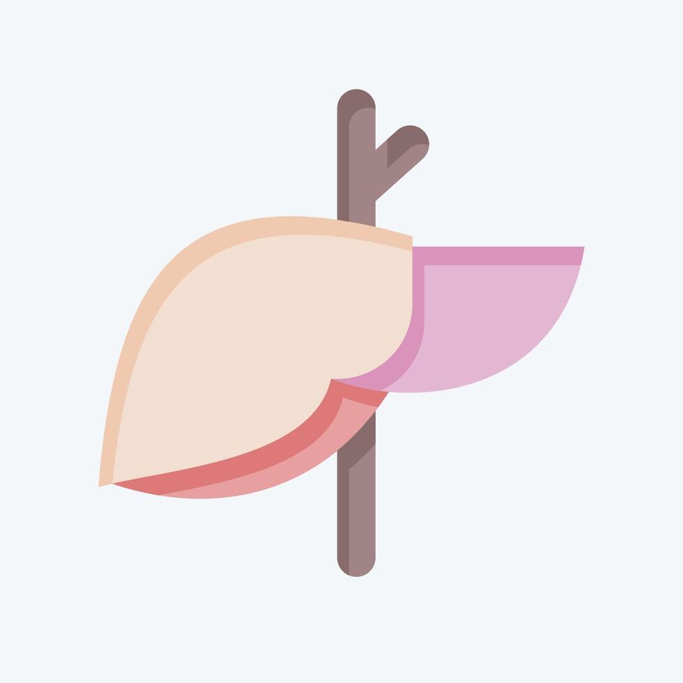 icono hepatología. relacionado a médico especialidades símbolo. plano estilo. sencillo diseño ilustración vector