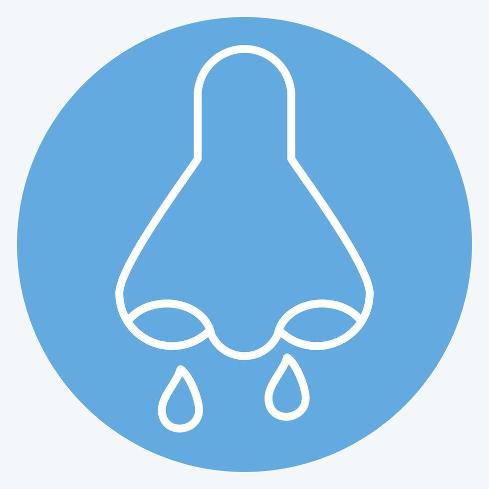 Icon Rhinology. related to Medical Specialties symbol. blue eyes style. simple design illustration vector